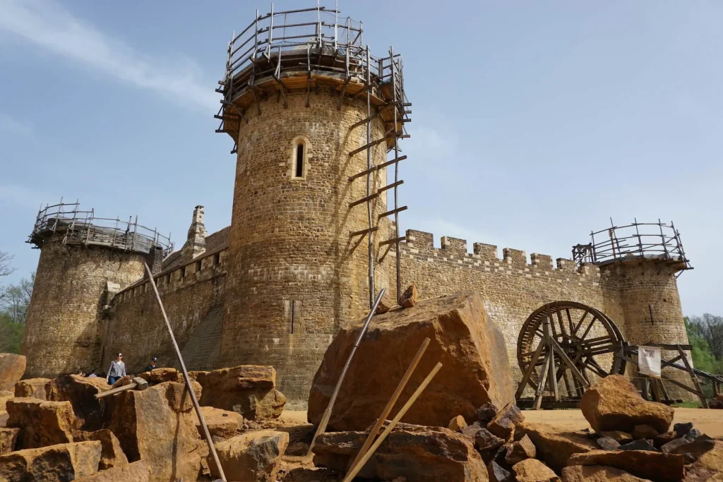 View of the Guédelon construction site