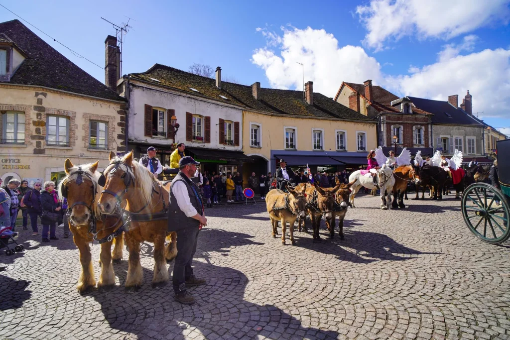 Beautiful market in Toucy en Puisaye in Yonne