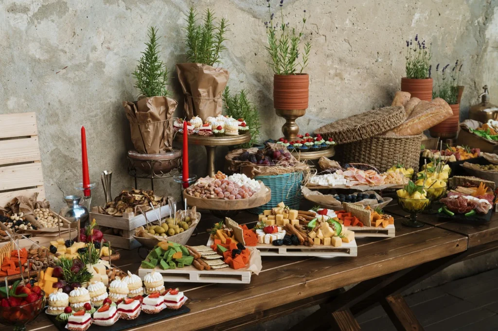Christmas catering buffet