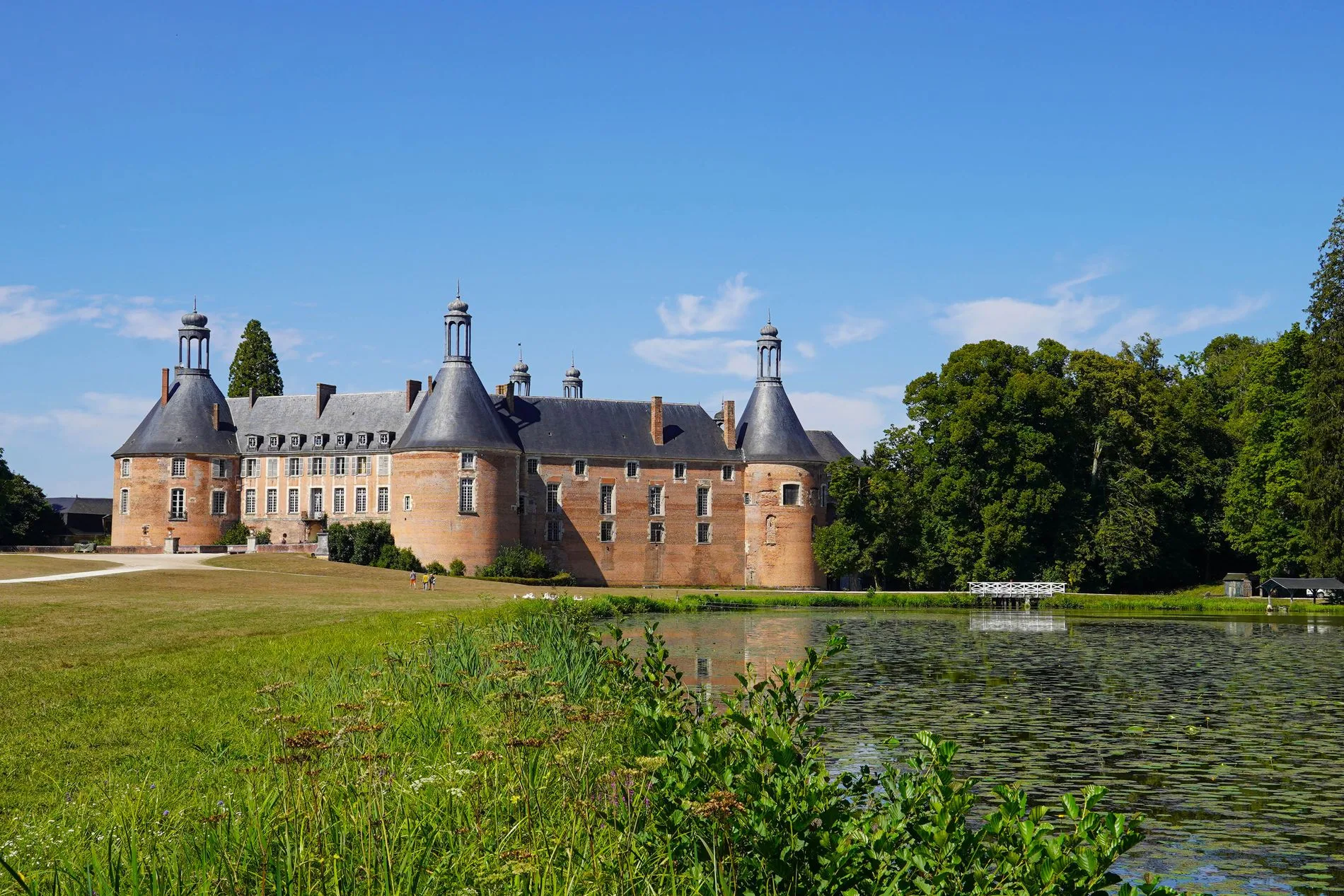 Château de Saint-Fargeau with its park and pond