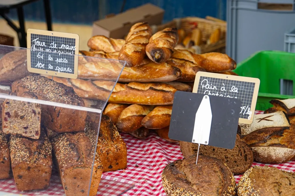 Bread stand for sale at the Diges Chestnut Festival