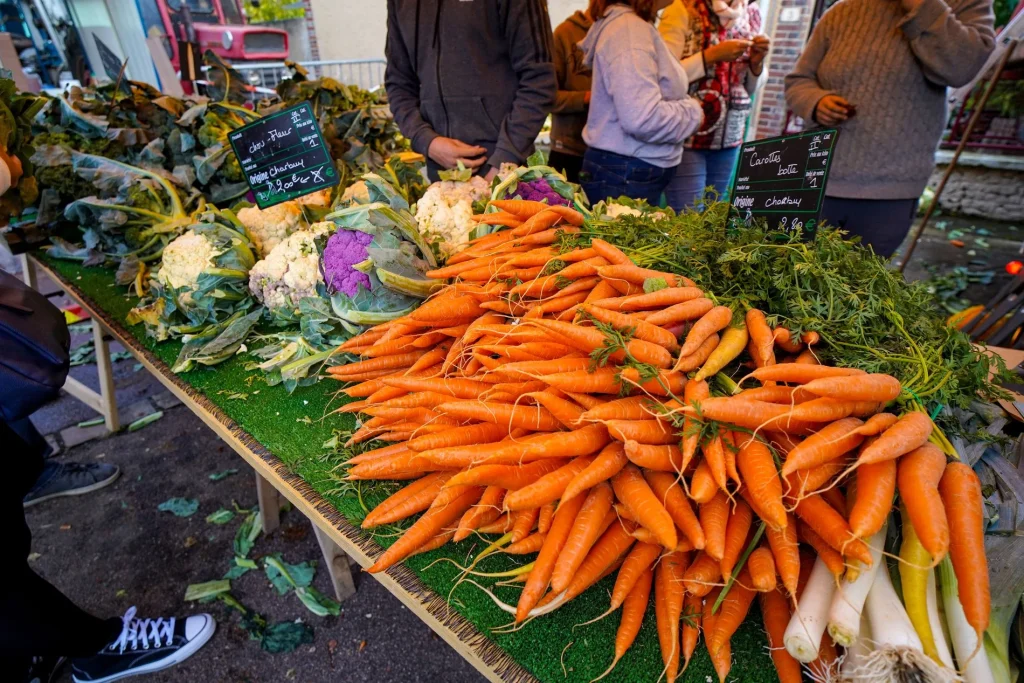 Vegetable stand at the Diges Chestnut Festival