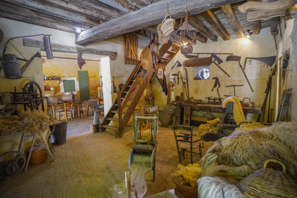 Eco-museum and old tools at the Moulin de Vanneau