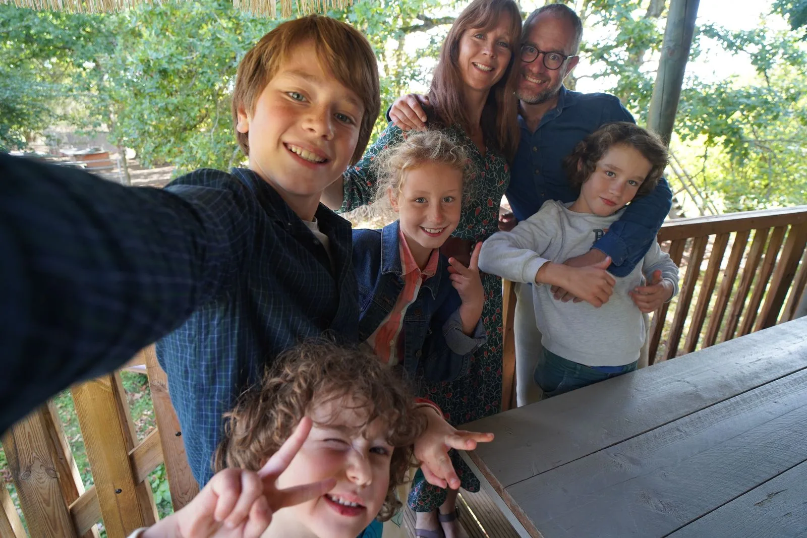 family selfie in Puisaye-Forterre