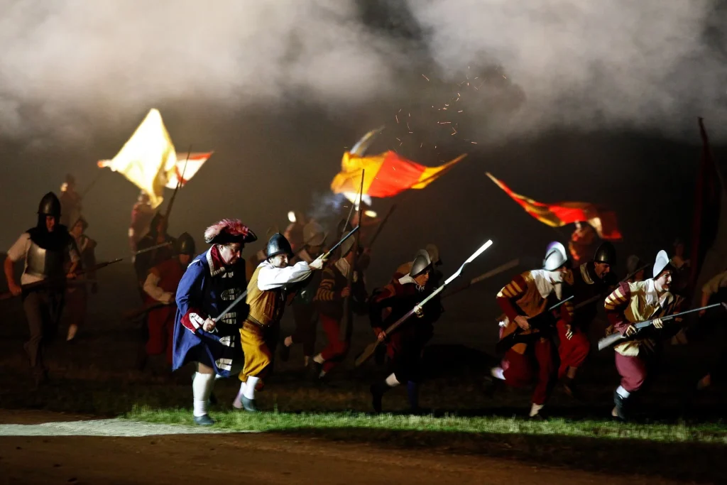 Historical show at the Château de Saint-Fargeau