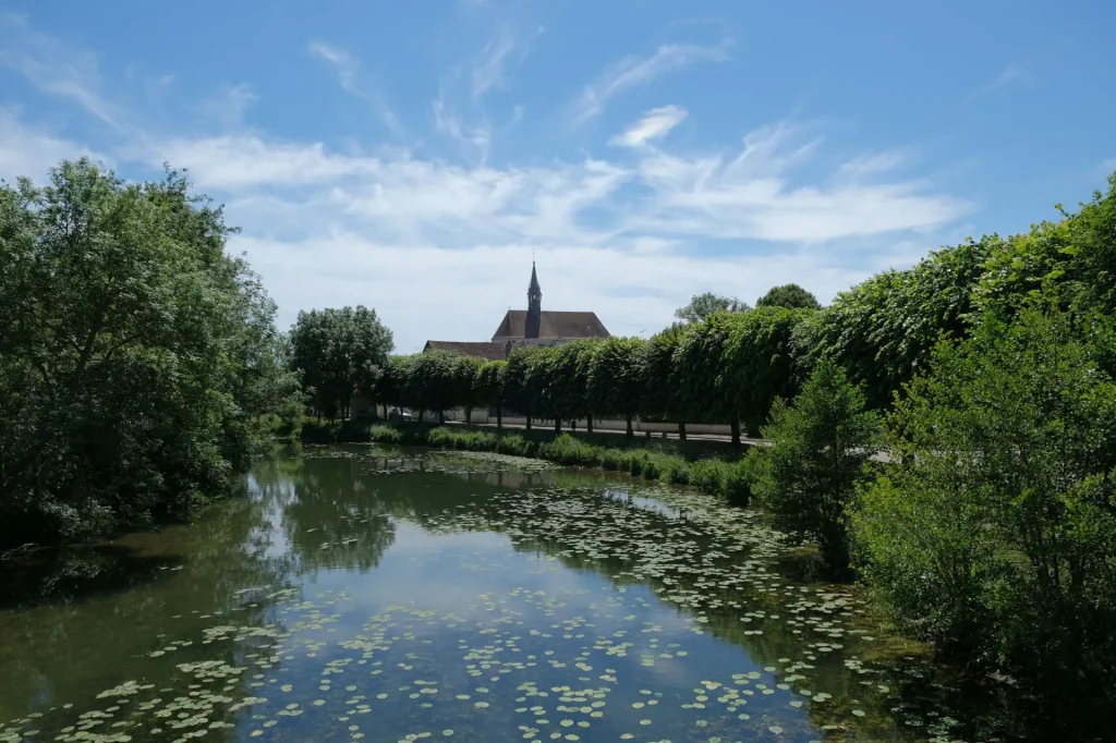 View of the church of Chablis