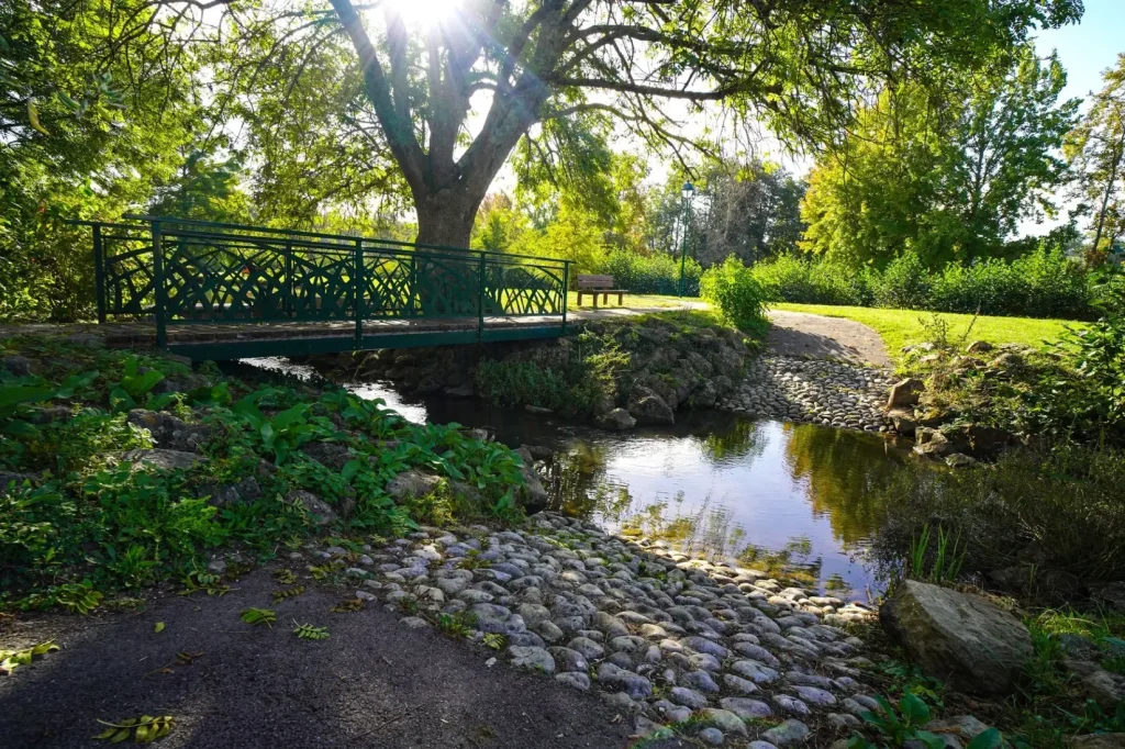 Le plan d'eau dans le village de Bléneau