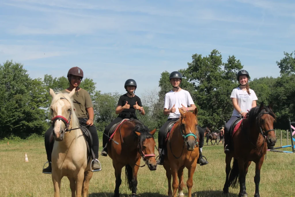 Riding lessons for young people at the equestrian domain