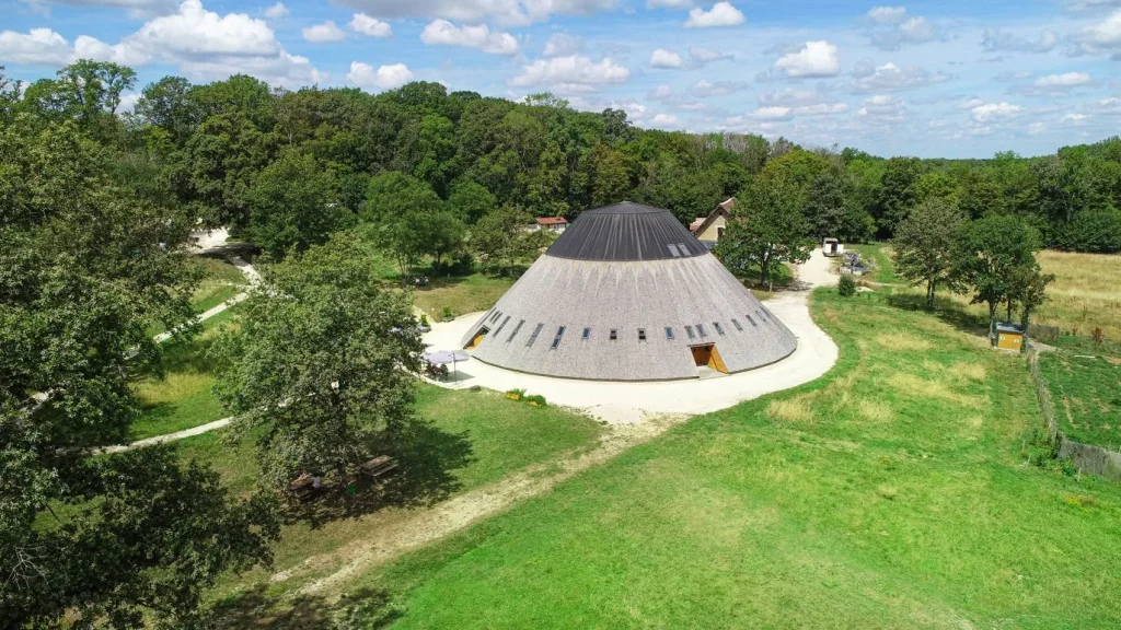 The Wolf Pyramid of Toucy seen from the sky