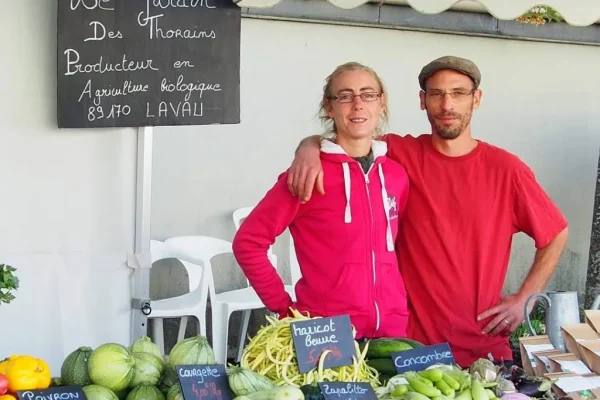 Fabien and Aurélie from the Jardin des Thorains