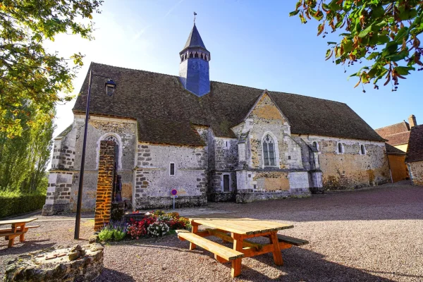 Church of Moutiers and its picnic area