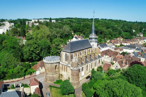 Aerial view of Toucy church