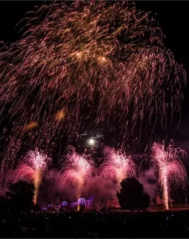 Rogny-les-sept-écluses fireworks display