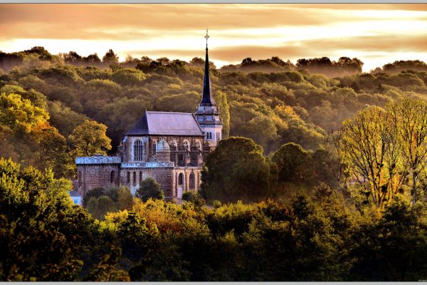 Toucy church in the fall