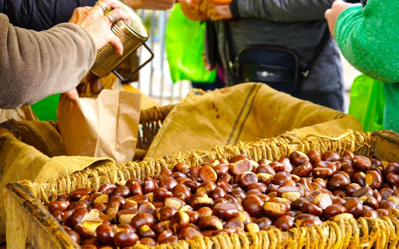 Châtaignes à la fête de Diges