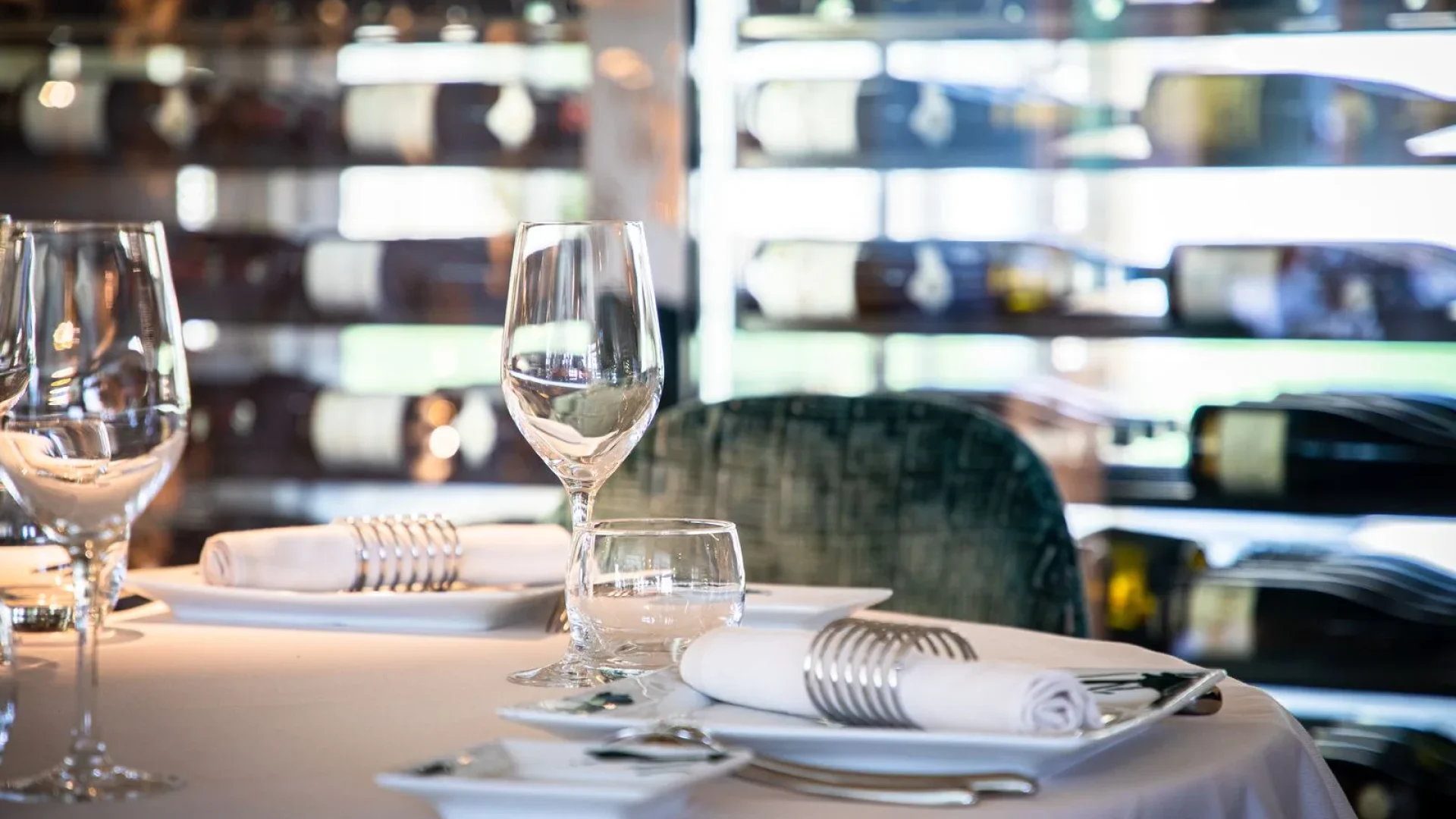 A table for lunch at the Roncemay restaurant