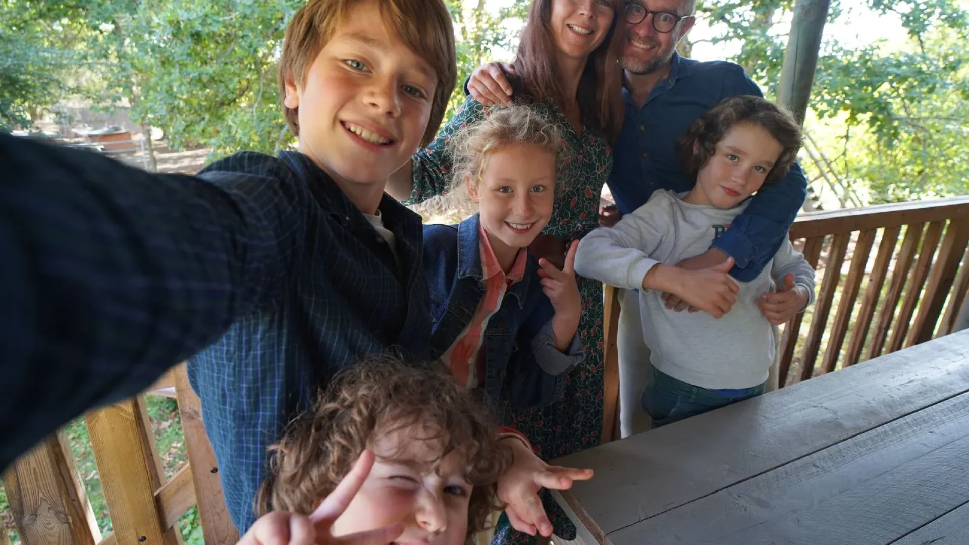 family selfie in Puisaye-Forterre