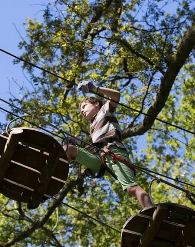 Parcours dans les arbres pour enfants