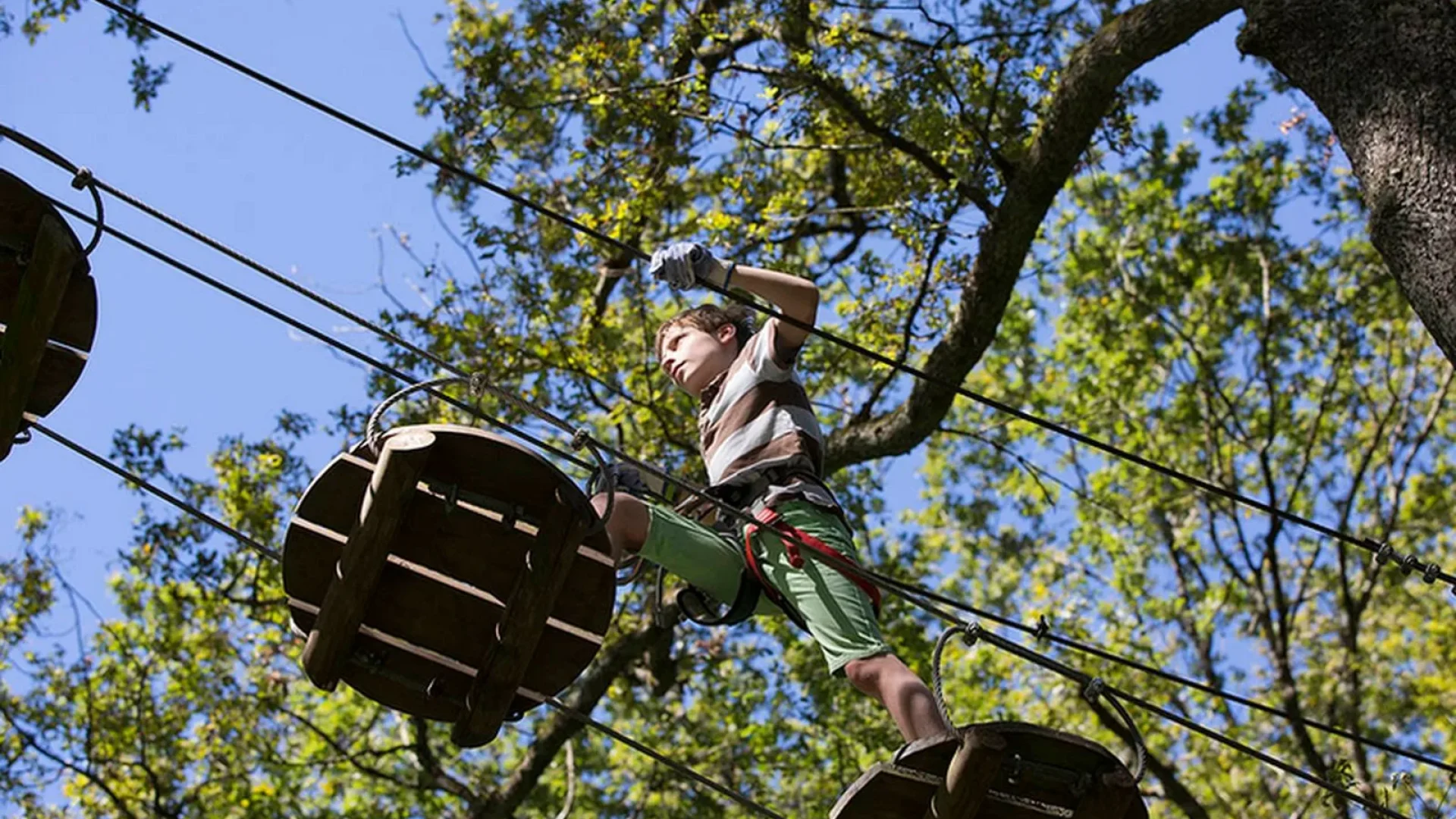 Parcours aventure du bois de la folie dans les arbres pour enfants