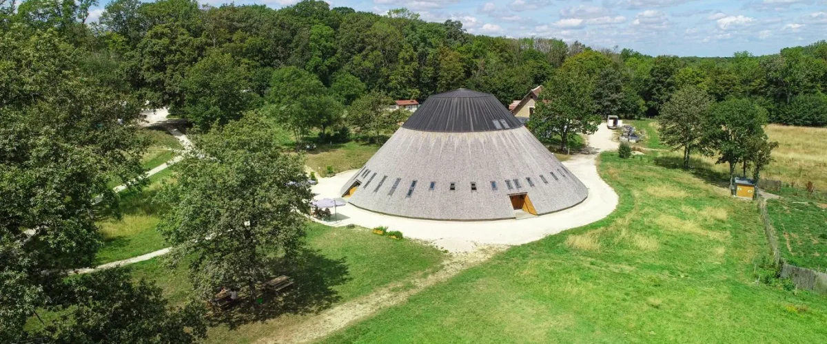 The Wolf Pyramid of Toucy seen from the sky