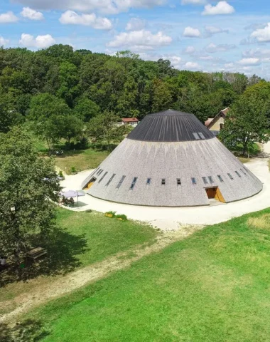 The Wolf Pyramid of Toucy seen from the sky