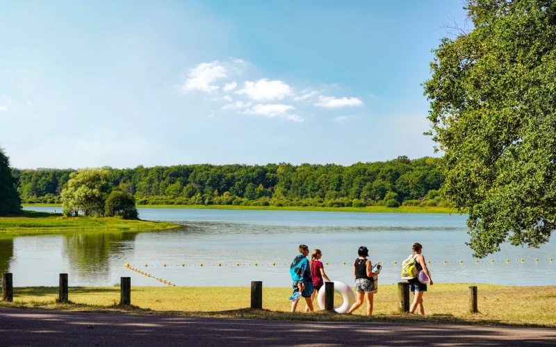 Baignade au lac du Bourdon à Saint-Fargeau